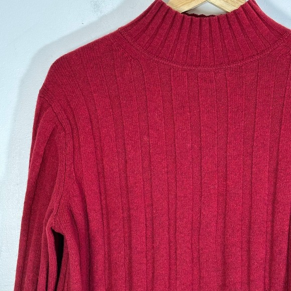 Banana Republic Italian Merino Turtleneck Sweater Womons Medium Red - Picture 5 of 11